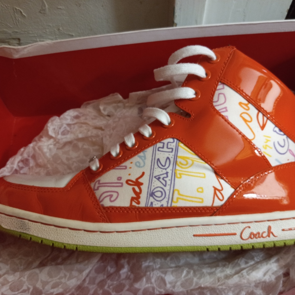 Womens Coach Norra High Top Sneakers Size 9.5m - Picture 3 of 3